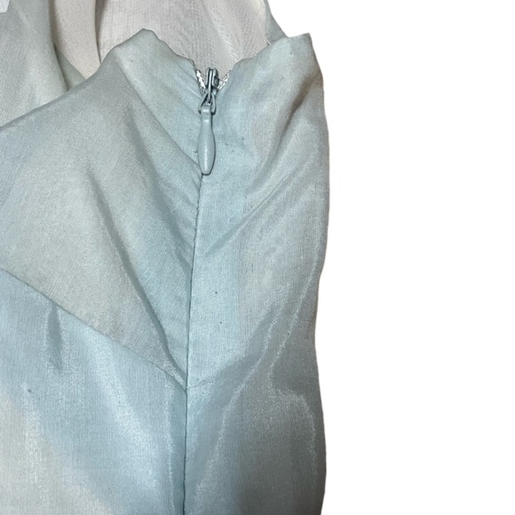 XXI Cotton / Silk Blend Fully Lined Double Vee Neckline Embellished Mini Dress L - Picture 9 of 13